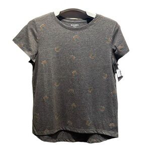 New Old Navy Girl’s Rainbow Print Gray Softest Tee Size Large 14-16 NWT